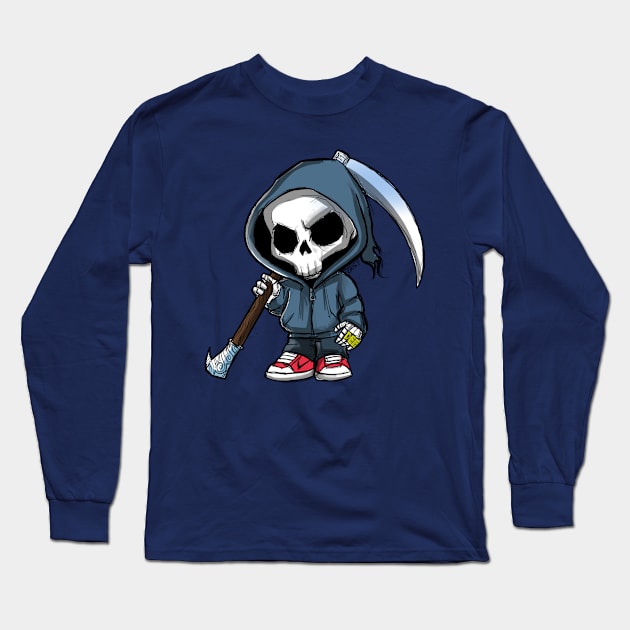 Def The Grim Reaper Long Sleeve T-Shirt by Okse